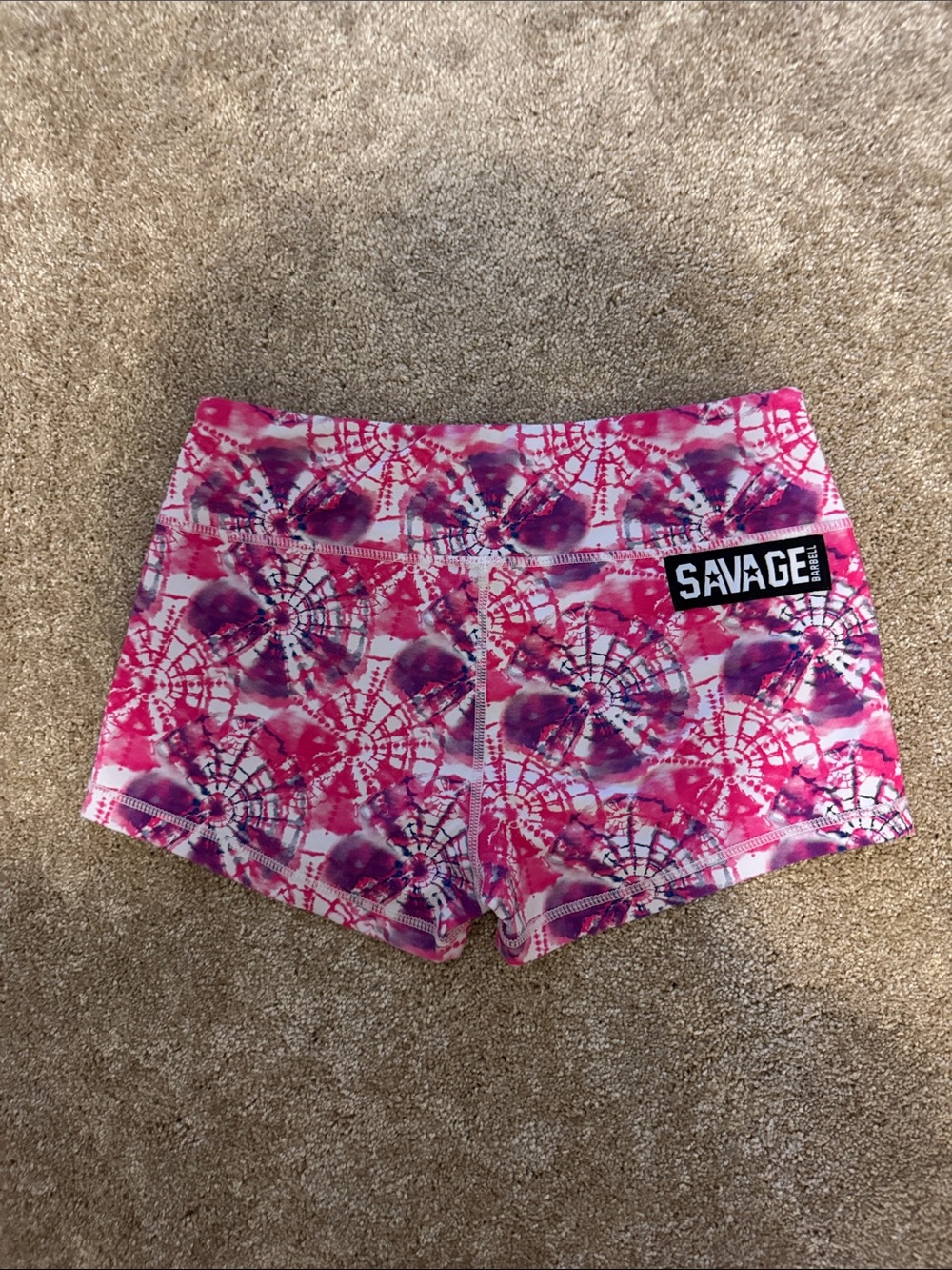 Savage Barbell Pink & Purple Tie-Dye Shorts